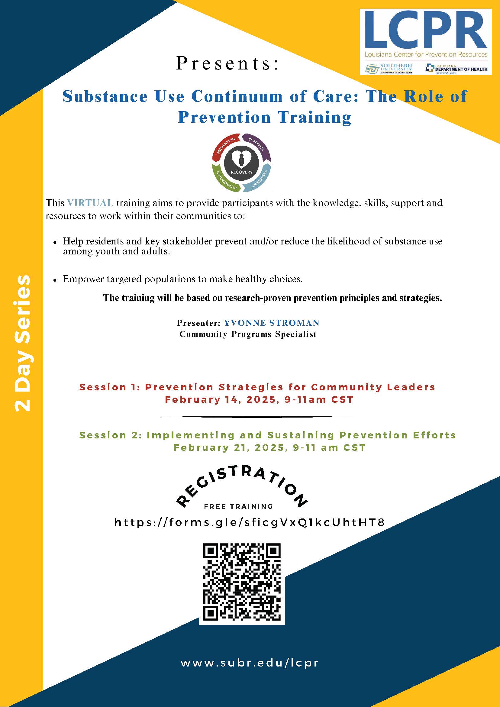 Substance Use Continuum of Care session 1 qr