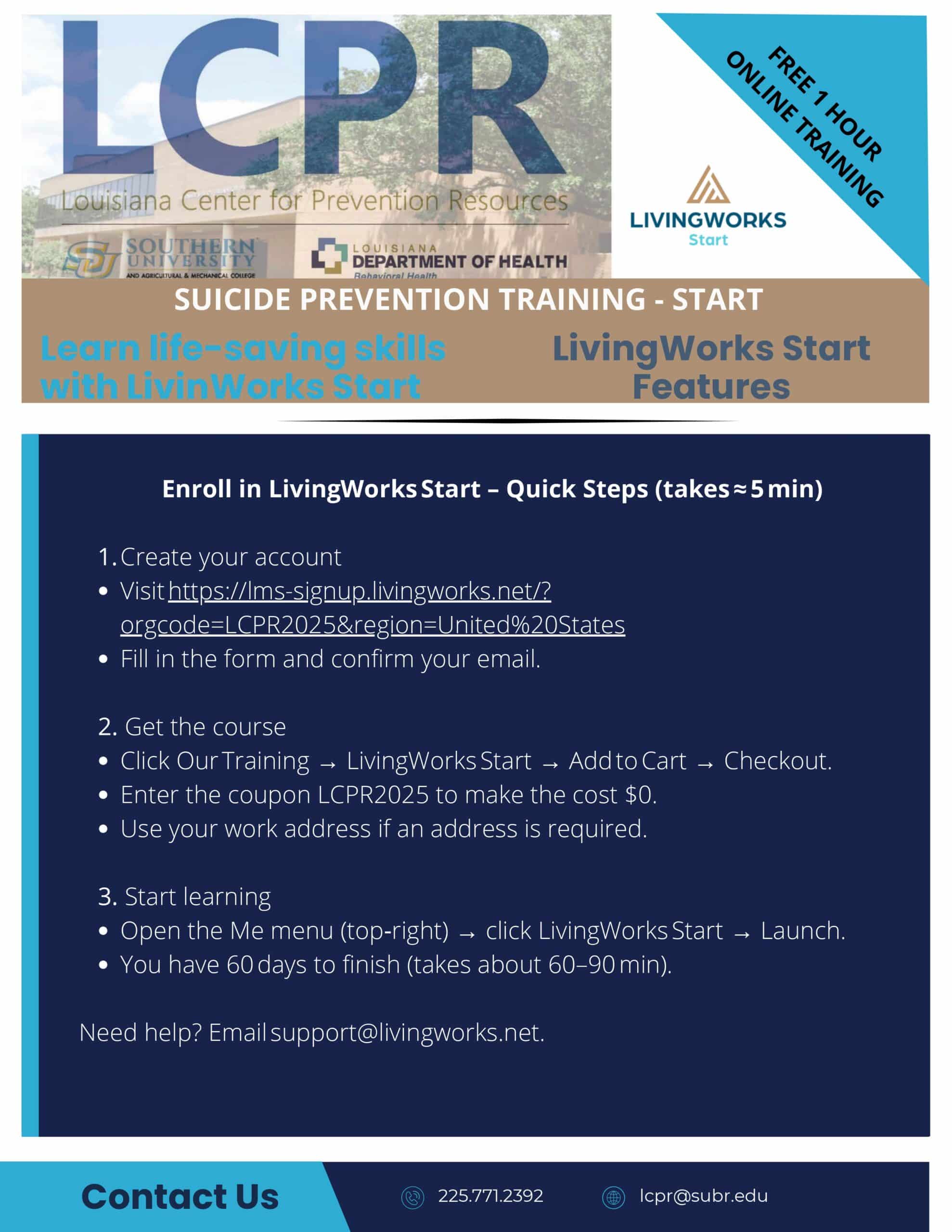LivingWorks Start – Online Training